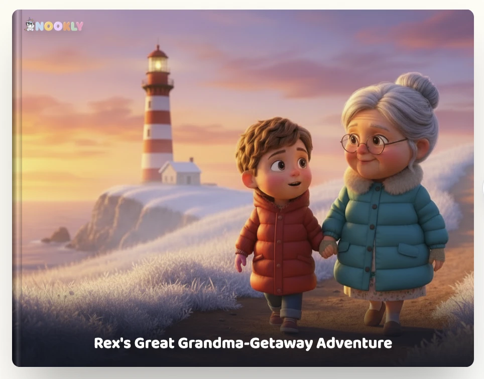 Nookly: finished book cover — Rex's Great Grandma-Getaway Adventure
