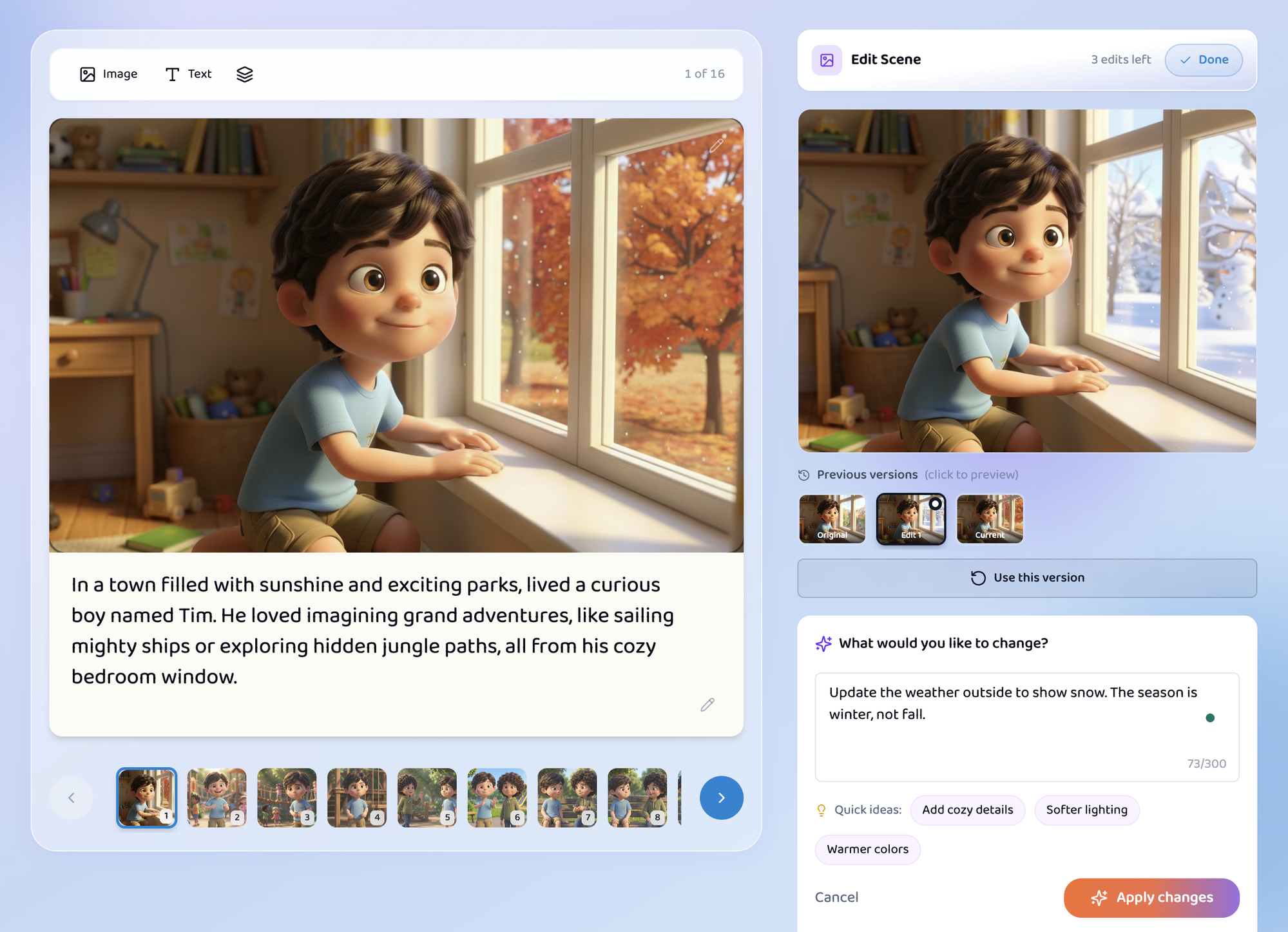 Nookly: natural language scene editing